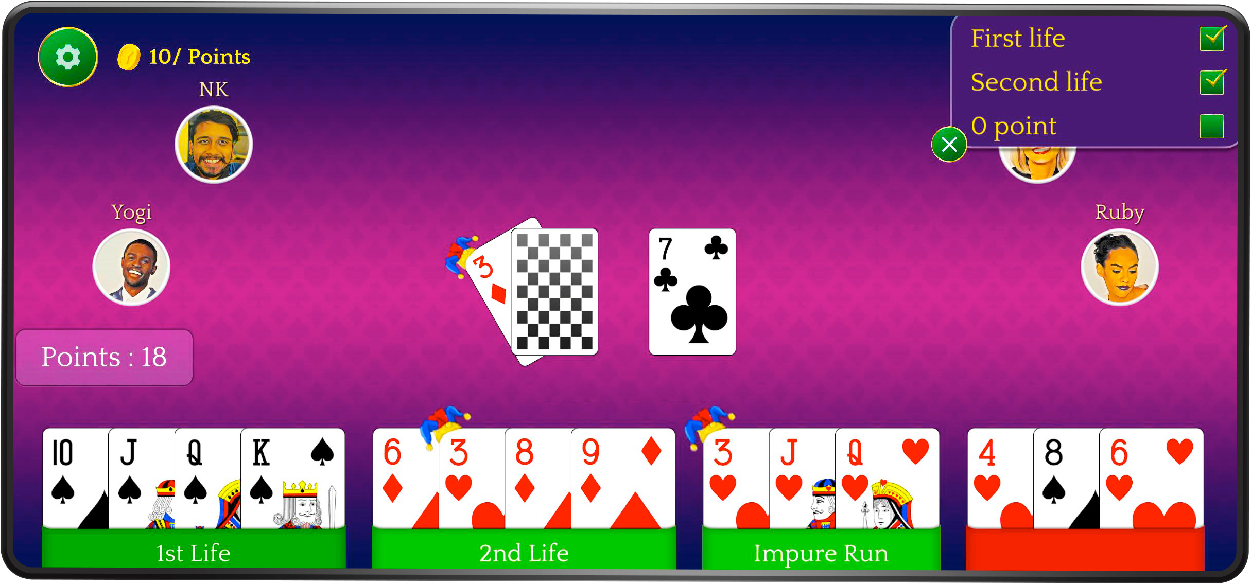 Indian Rummy game screenshot one