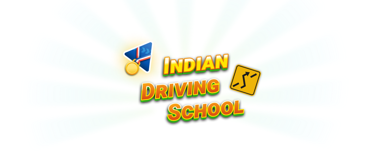 Indian driving school game logo
