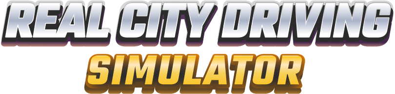 Real city driving simulator game logo