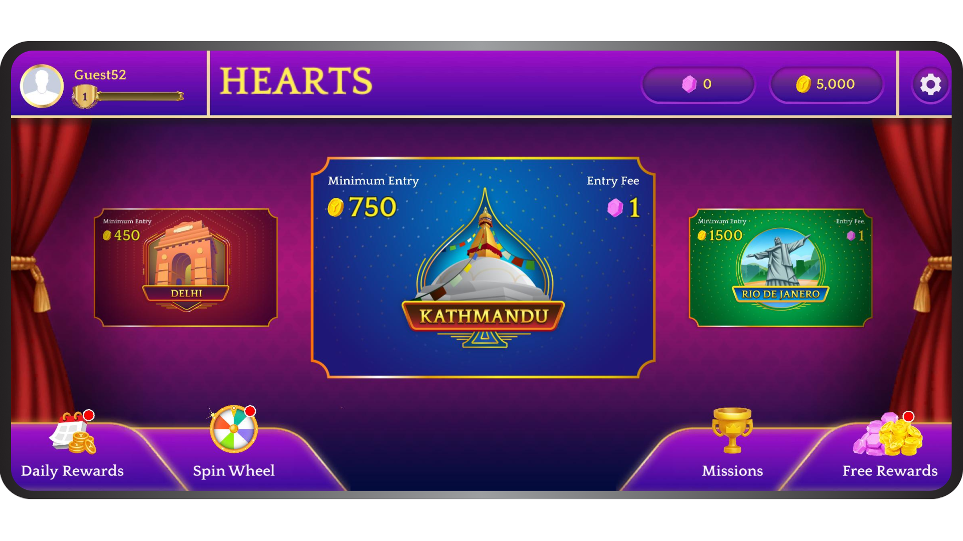 hearts game screenshot three