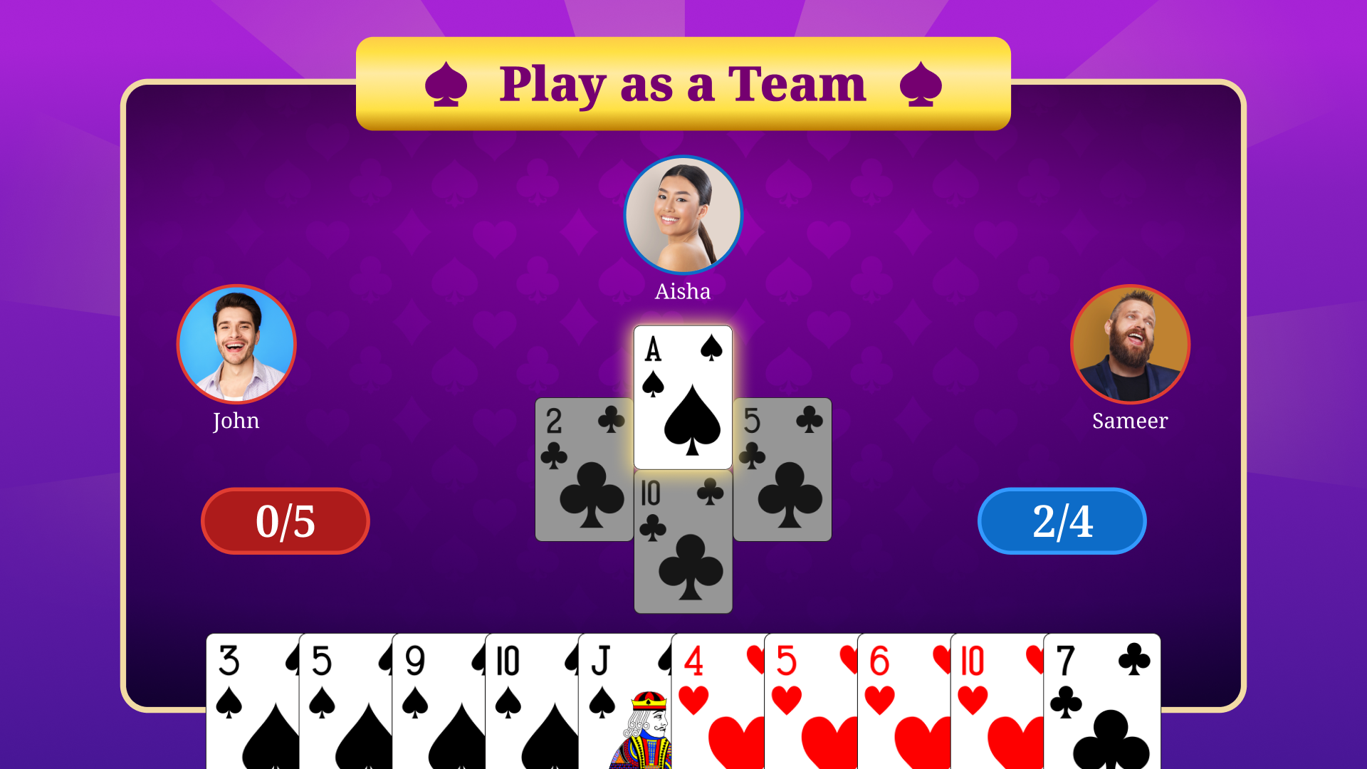 Spades game screenshot three